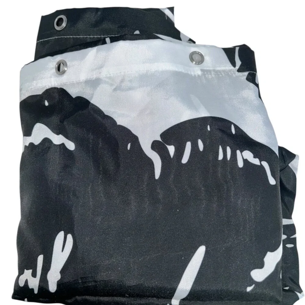 Black LIPS white shower curtain NEW